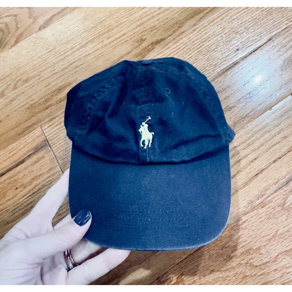 Polo Ralph Lauren Navy Blue Cotton Polo Yellow Pony Logo Baseball Cap - Picture 6 of 6